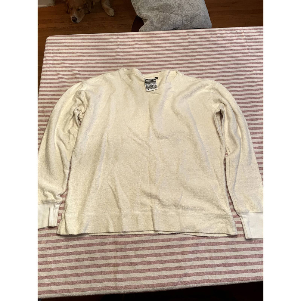 Jungmaven Men's Large Cream Reverse Slub Sweatshirt